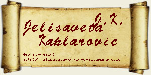 Jelisaveta Kaplarović vizit kartica